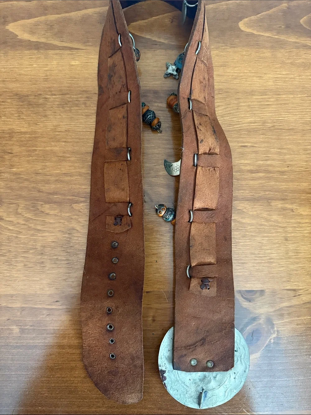 Vintage Style Wide Leather Boho Western Charm Belt